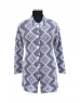 Women Long coat Grey Jacquard design